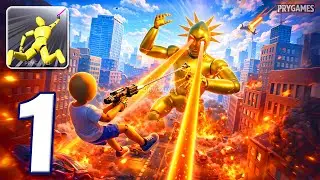 Grapple Hook Hero : Zip Action - Gameplay Walkthrough Part 1 - Ragdoll Grapple Hook (Android, iOS)