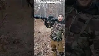 Ukrainian Fighter with a German-made Panzerfaust-3 anti-tank Weapon
