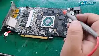 Reparo GIGABYTE RX 580 em curto no MOSFET e outros...