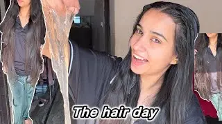I tried flexseed hair gel for the first time || hair day vlog