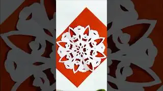 Paper Snowflake ❄️ Design 💞 Cutting #shorts #shortsvideo #papercrafts