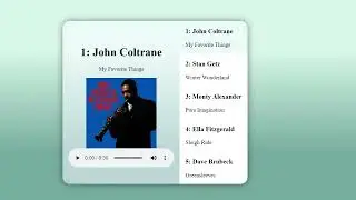 Animated music player widget. JavaScript Music Players