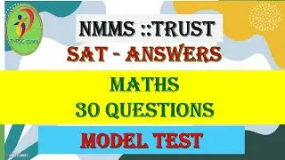 NMMS | TRUST EXAM | SAT Maths Model Question Paper  | 30 Questions With Answers