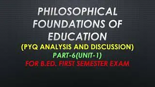 AKU 1st SEM PYQ. CONCEPT OF EDUCATION #philosophy #education #exam #andhrabed #firstsemester #2026
