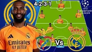Rudiger Comeback !! ~ Benfica Vs Real Madrid Potential 4-2-3-1 Lineup in UCL Matchday 8 Season 25/26