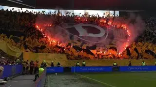 Amazing Atmosphere and pyro show by Dynamo Dresden fans in Prag || Slavia Prag Vs SG Dynamo Dresden