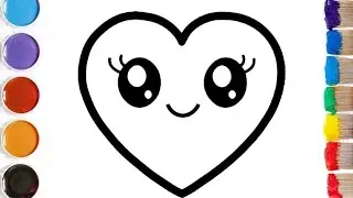 Lass uns ein s&uuml;&szlig;es Herz ❤️ zeichnen und malen &ndash; Zeichnen, Malen und Ausmalen f&uuml;r Vorschulkinder