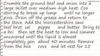 Recipe Loose Meat on a Bun, Restaurant Style