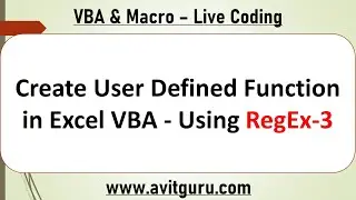 Create User Defined Function in Excel VBA  Using RegEx - Specials Characters