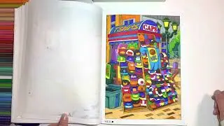 Законченная раскраска City sights color by number/Finished coloring book City Sights