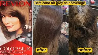 REVELON 50 #How to do gray hair coverage #cover gray hair at home# gray hair for women over 40#DYE