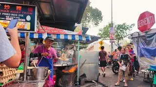 🇲🇾 [4K] Sunset Walk at New Lane Street Food | Penang Hawker Stalls & Evening Vibes | July 2025 🌇🍢