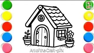 How to Draw a little House Easily | Easy House Drawing Step by Step and Toddlers_ For Kids 🏠🖌️