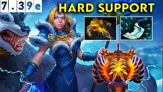 Crystal Maiden Immortal Hard Support - Dota 2 Patch 7.39e Pro Pub Gameplay