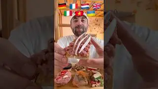 Raw meat 🥩 toast from different countries! #mukbang #asmr #rawmeat #toast #flags