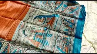 pure ghicha silk saree with silk mark tag