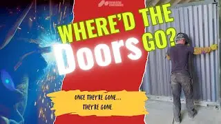 👉 Where&rsquo;d the Doors Go? | How to Remove Shipping Container Doors & Panel In a Conversion 