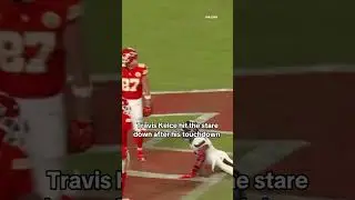 Kelce hit the stare down on Azeez Al-Shaair #shorts