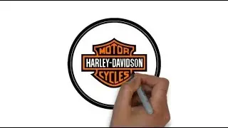 HOW TO DRAW HARLEY DAVIDSON LOGO