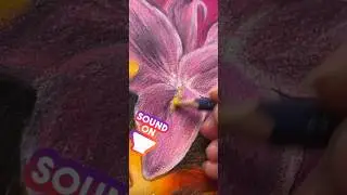 ASMR finish drawing flower 🌺 # art #asmr #asmrsounds #artflowers #pencilasmr #drawing