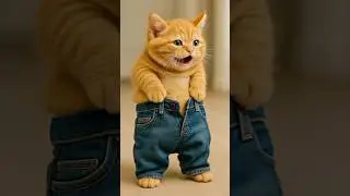 Me after one snack too many 🍪👖 #RelatableCats  #TooReal  #FunnyPets  #catstruggles #shorts #cute