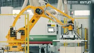 ESTUN Robots - Ứng dụng trong dây chuyền Sản xuất Tấm cửa, Ốp tường