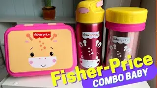 Kit lancheira Fisher Price/ Garrafa Térmica/ Pote Térmico e Lancheira  #garrafatermica #escola