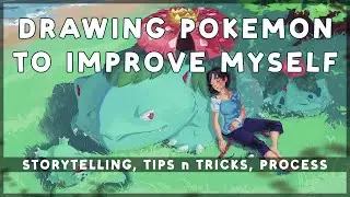 Relaxing in the Sun - Pokemon | Storytelling through Art + Tips n Tricks