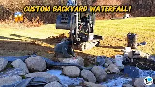 Beautiful 32ft Backyard Waterfall (Visual Tour) | The art of a water feature part 3