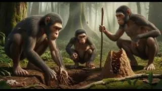 Life 4.7 Million Years Ago | Hunted by a Predator in the Jungle #prehistoric #earlyhumans #Hominid