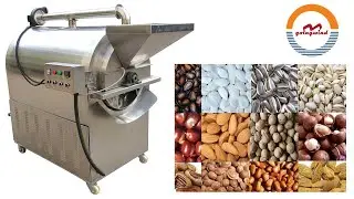 Automatic peanut roasting machine industrial groundnut electric gas fired rotary drum roaster