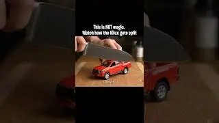 Hilux split in half with a knife&hellip; SHOCKING! #cars #cloud #ASMR