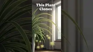 This Plant Clones 🧬🌱 &rarr; Science + shock | Spider plant #shorts #ytshorts
