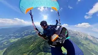 Paragliding Bischling Werfenweng mit Blick &uuml;ber das Tennengebirge
