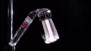 High Pressure 3-Mode Ionic Power Shower Head with Mineral Beads & Free Shower Horse