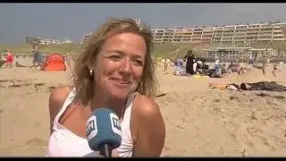 Kotter vastgelopen voor de kust van Egmond aan Zee