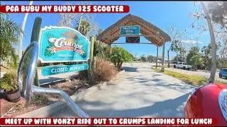 Vonzy and me take a ride to Crumps Landing, powerlines with knobbies. 2003 PGO My Buddy Bubu 125