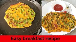 Easy and tasty breakfast recipe with green peas 
