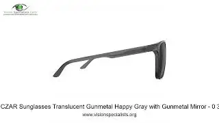 Spy CZAR Sunglasses Translucent Gunmetal Happy Gray with Gunmetal Mirror   0 3 1 0