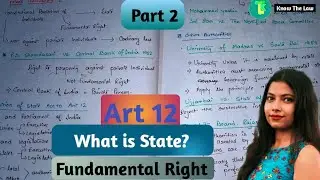 #knowthelaw #rachanamallick #whatislawinbengali Fundamental Right in Indian constitution.State.Art12