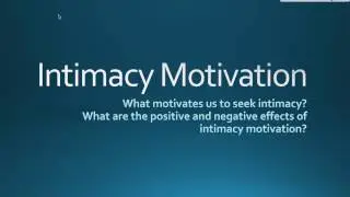 Intimacy Motivation