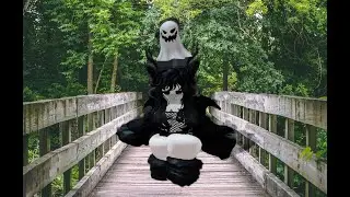 Theres a goth girl in the woods.