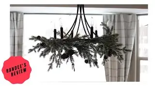 Black Iron 6-Light Chandelier│Randee's Review (Christmas Decoration Not Included)