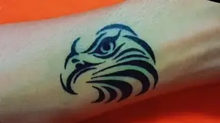 Hath per tattoo | How to make eagle tattoo with pen | easy tattoo