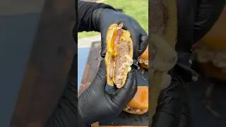 Breakfast burgers on my ​⁠@chiassonsmoke rocket stove