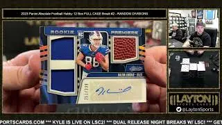 2023 Panini Absolute Football Hobby 12 Box FULL CASE Break #2   RANDOM DIVISIONS