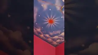sky painting in roof❤️❤️