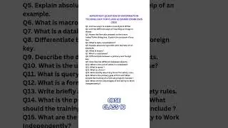 class 10 IT(information technology) important questions 2025 cbse #cbseclass10