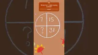 Can YOU find the missing number?? #logic #games #shorts