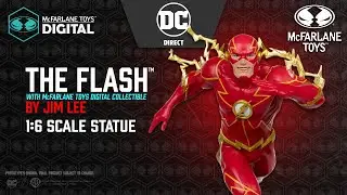 NEW DC Direct&trade; The Flash&trade; 1:6th Scale Statue by Jim Lee w/Digital | Action Figure Showcase